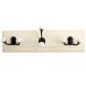Black Double Loop Ceramic Iron Wooden Hooks